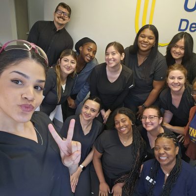 Photo of Unity Dental Assisting students during class at our Dental Assistant School.